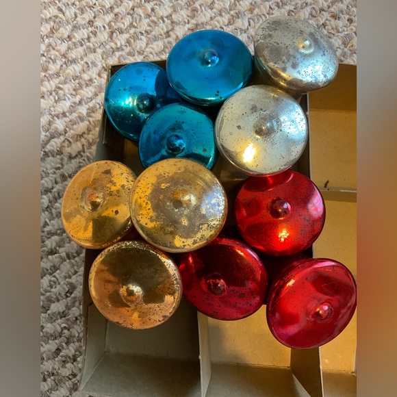 Vintage Shiny Brite Mercury Glass Christmas Ornaments - Set of 11 - Picture 3 of 16